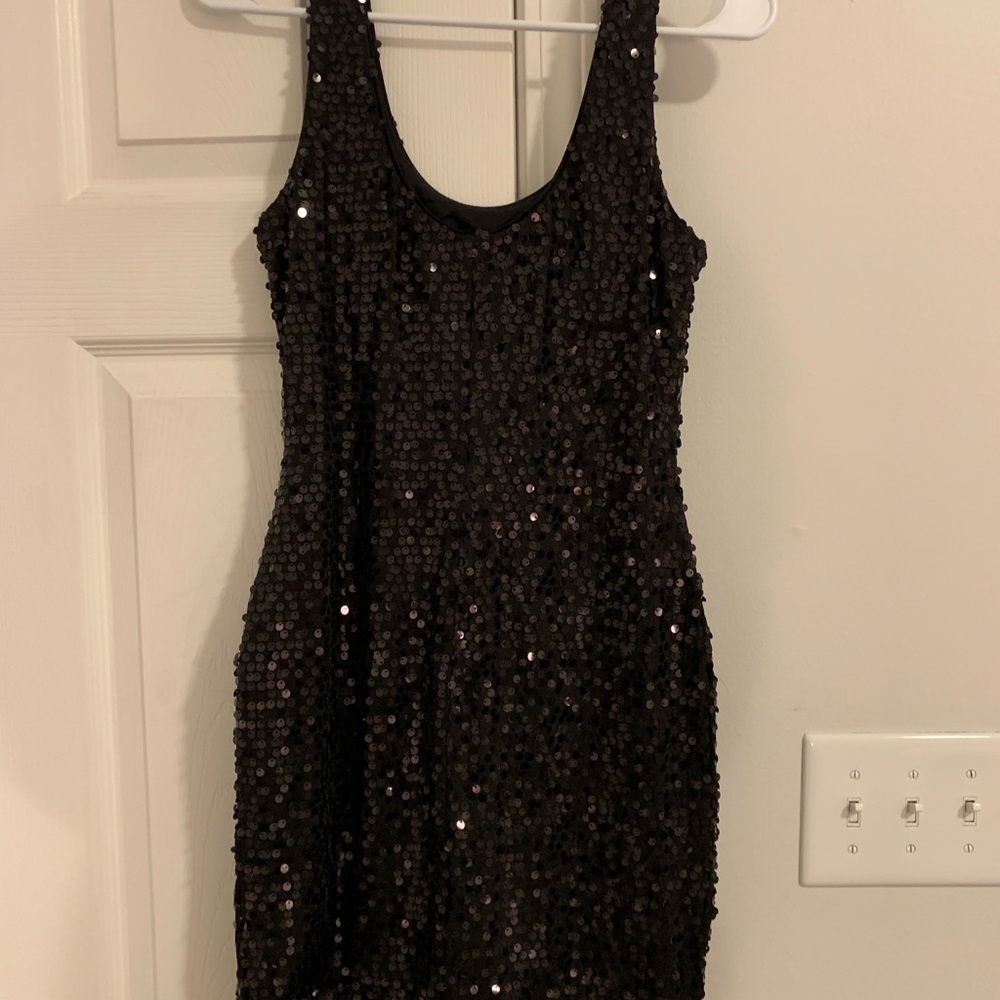 Black Sequin Dress